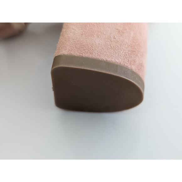 Anna F. Sandals Suede Nude Pink IT 36 US 6 Made in Italy Designer Shoes Leather - Picture 7 of 9